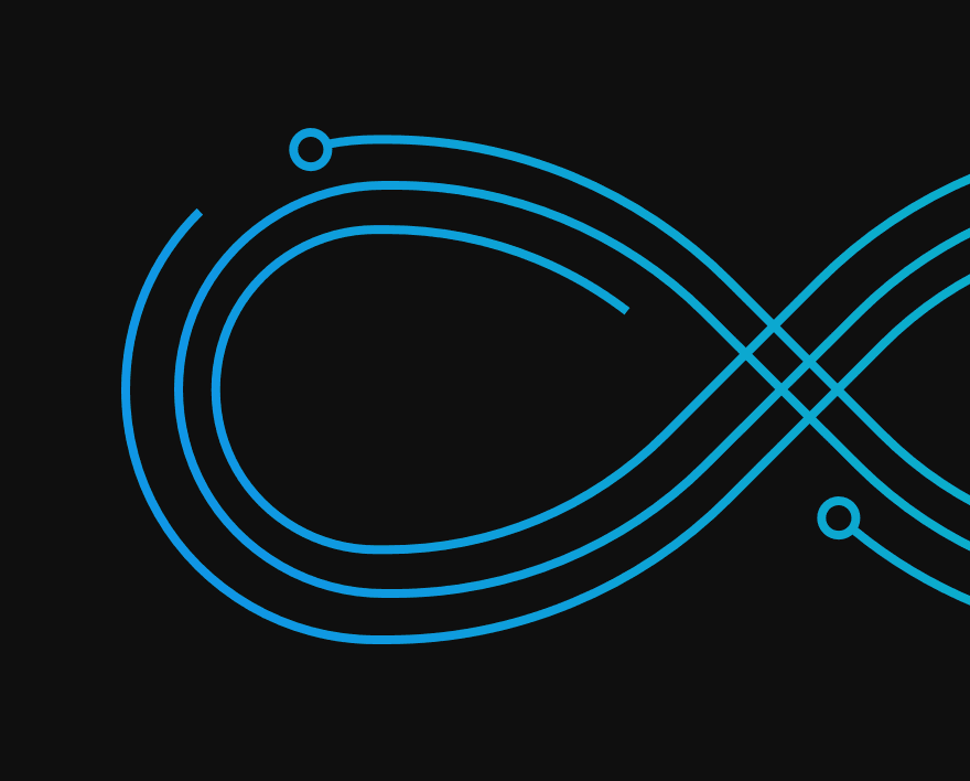 Concentric lines form the symbol for infinity;